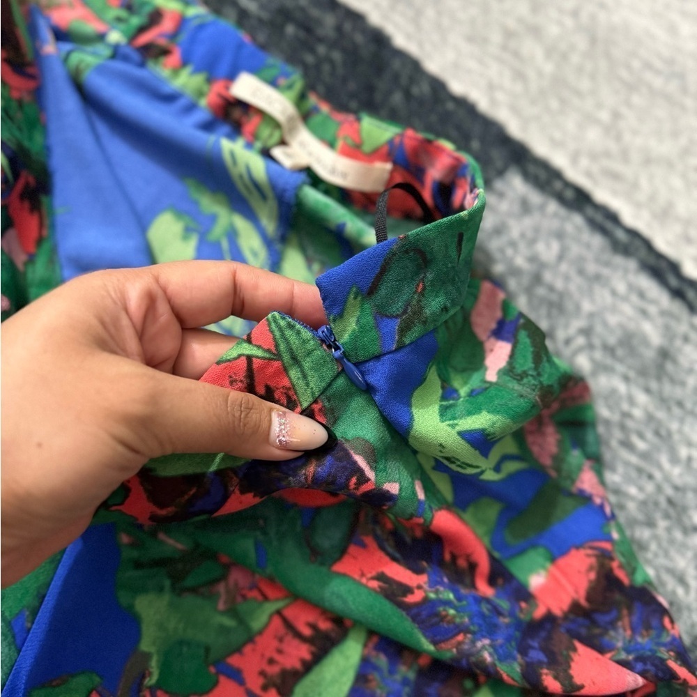 RACHEL Rachel Roy Blue and Green Wide Leg Pants Size 2 - Picture 7 of 10